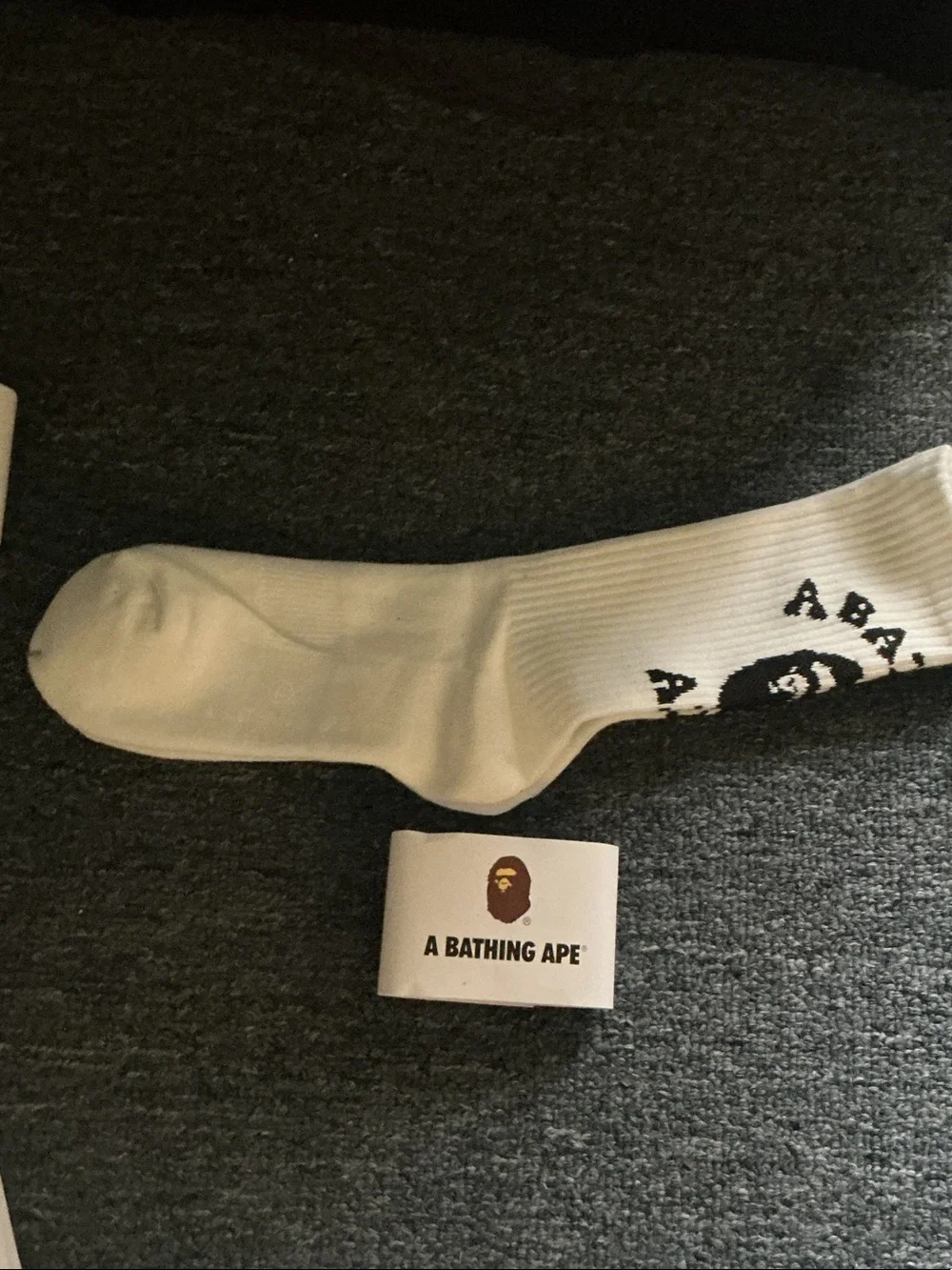 White Logo Crew Socks